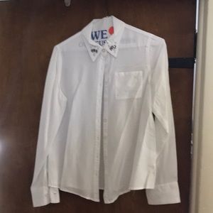 Girls Justice White button shirt size 12